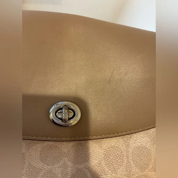 Coach Cassie Signature Coated Canvas & Calfskin Leather Crossbody Bag